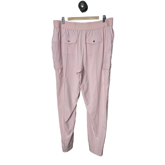 Athleta Size 18 Orchid Pink Vienna Cargo Pants Stright Leg Stretch Long Light - Picture 3 of 12